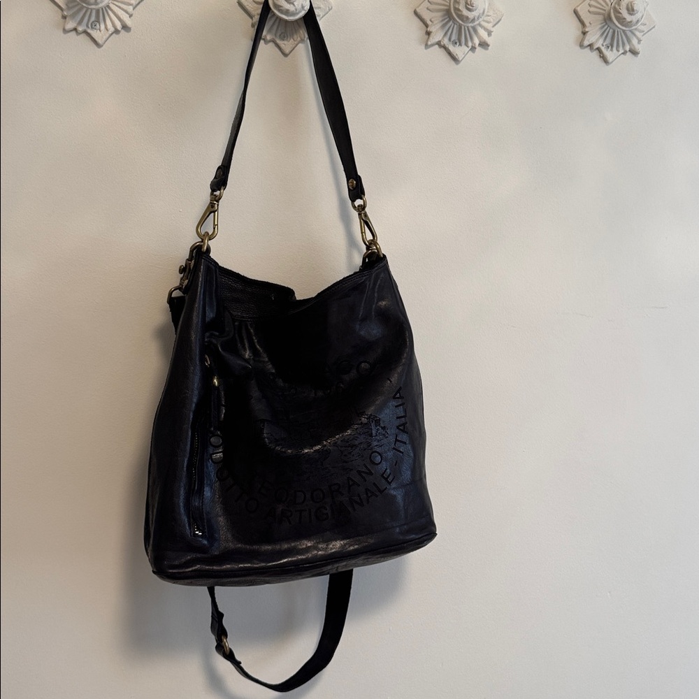 Campomaggi black leather bag